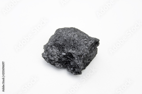 graphite mineral isolated over white