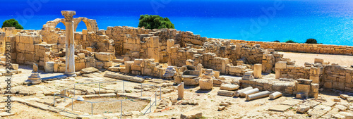 Landmarks of Cyprus island - ancient Kourion archaeological site