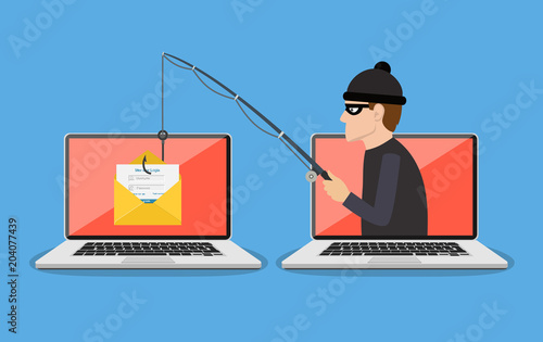 Phishing scam, hacker attack