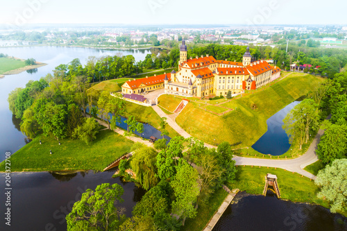 Medieval castle in Nesvizh, Minsk Region, Belarus.