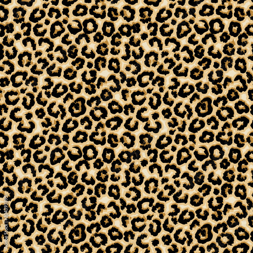 Leopard vector seamless pattern