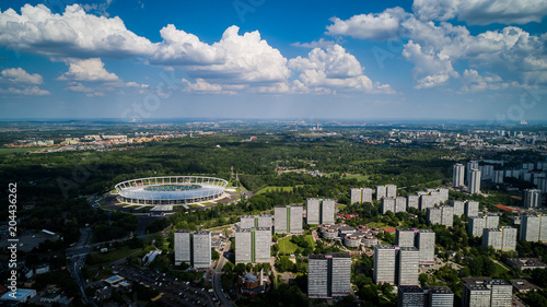 Stadion Śląski Chorzów widok na park