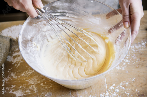 Cake batter food photography receipe idea
