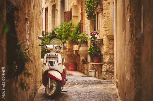 Cozy street of old Rabat in Malta