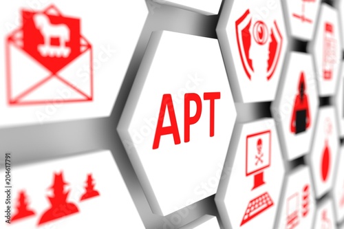 APT concept cell blurred background 3d illustration