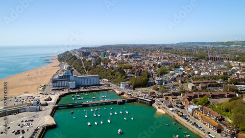 Photographie aérienne de Folkestone, Kent, Angleterre