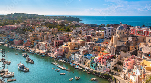 The Picturesque island of Procida, Naples, Italy