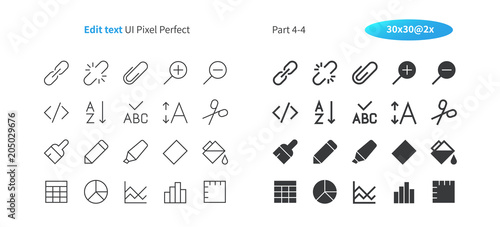 Edit text UI Pixel Perfect Well-crafted Vector Thin Line And Solid Icons 30 2x Grid for Web Graphics and Apps. Simple Minimal Pictogram Part 4-4