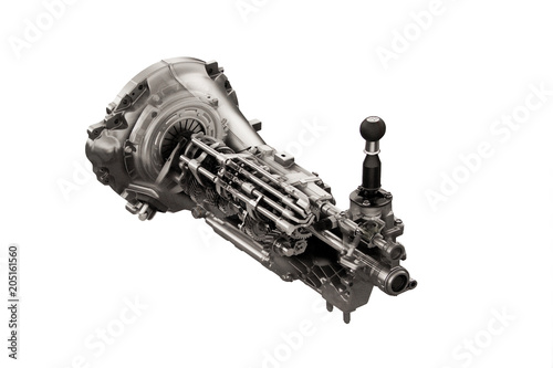 а car automatic transmission part. Isolated on white background.