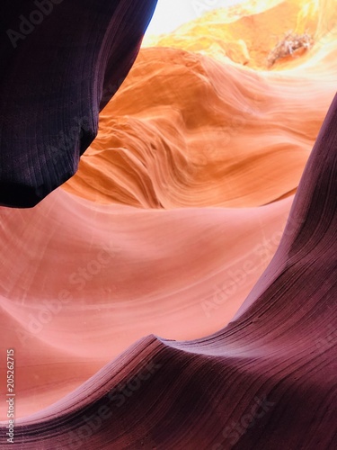 Antelope Canyon Rock Formation Color Gradient 