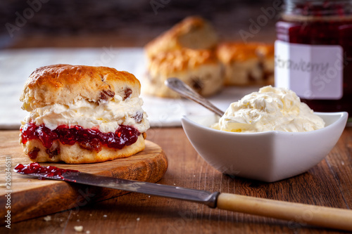 Scones with Strawberry Jam and Clotted Cream