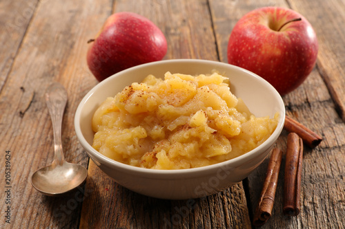 apple sauce and cinnamon