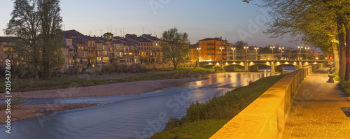 Parma - The Riverside of Parma river at dusk.