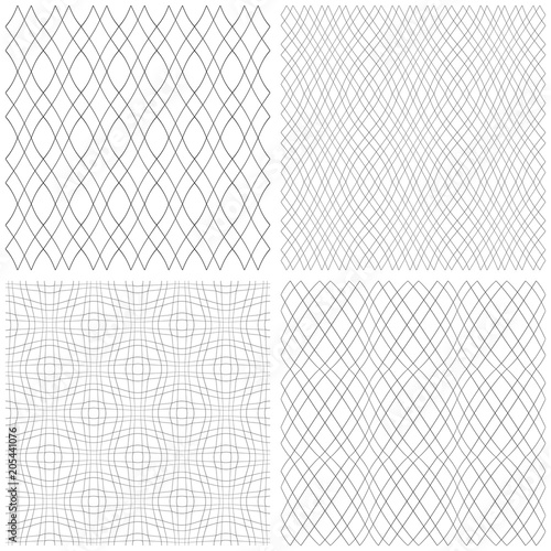 Seamless wavy lines convex patterns.