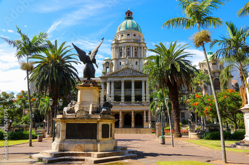 Durban City Hall with the War Memorial, KwaZulu-Natal province, South Africa