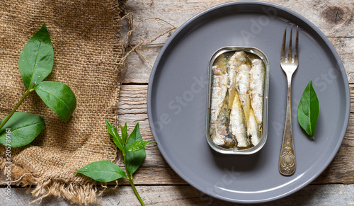 Canned sardines