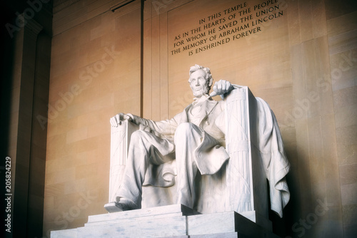 Statue of Abraham Lincoln, Lincoln Memorial, Washington DC