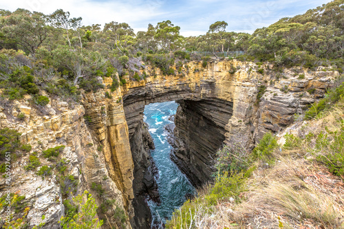 Tasman Arch is an unusual geological formation found in the Tasman National Park, Tasman Peninsula in the south east coast of Tasmania, Australia.