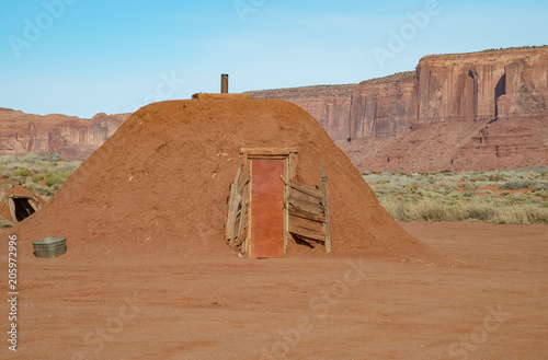 Traditional Navajo house called a hogan