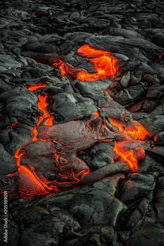 Lava flowing on the Big Island of Hawaii