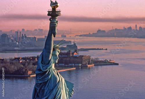 Statue of Liberty, aerial view