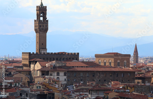 Tower of Old palace also called PALAZZO VECCHIO in Italian langu