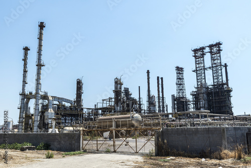 Abandoned oil refinery in Gela, Sicily, Italy