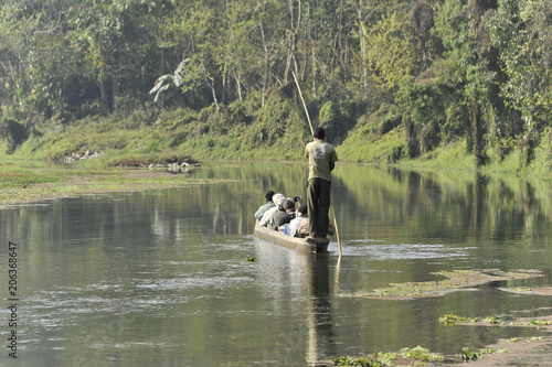 Bootsfahrt auf dem Rapti River, Chitwan Nationalpark, Nepal, Asien