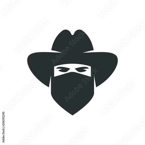 Cowboy. Bandit icon