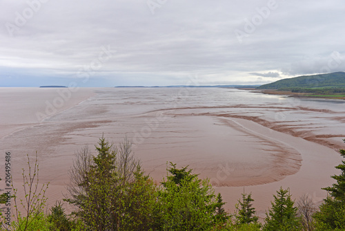 Bay of Fundy in low tide in near Hopewell Cape, New Brunswick, Canada.