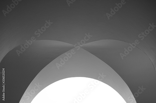 art and design of architecture ceiling - modern curve pattern