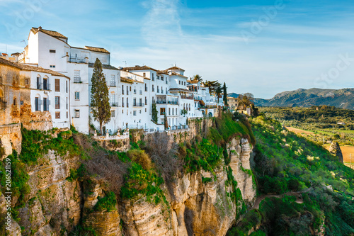 The village of Ronda in Andalusia, Spain. View from the bridge