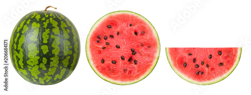 watermelon on a white background, isolated