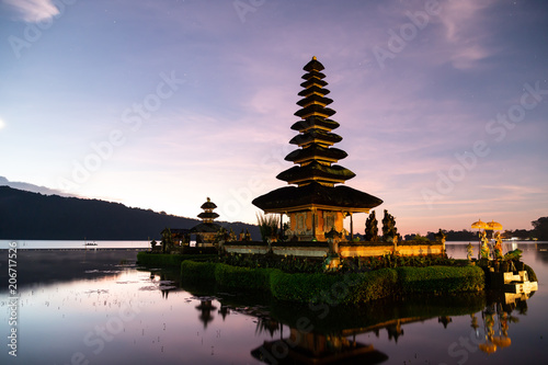 Beratan Temple in the morning / one of the most beautiful landmark in Bali, Indonesia