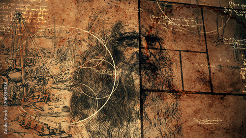 Code Da Vinci, Portrait and Wise Texts