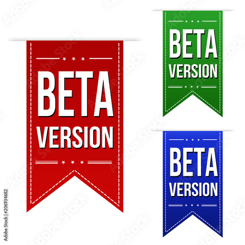 Beta version banner design set