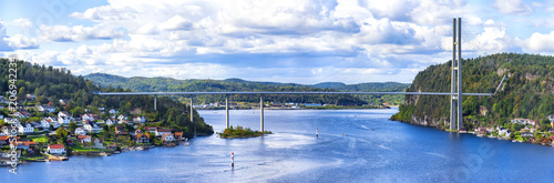 Suspension bridge in Norway.