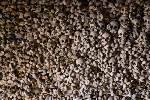 Ossuary of the Church of Santa Maria, in Wamba, Valladolid. Spain