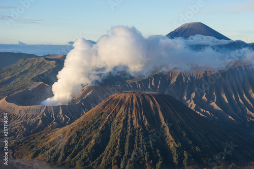 Bromo active volcano mountain in a morning, East Java, Indonesia