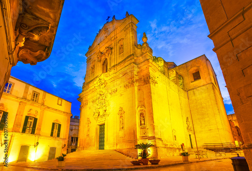 Martina Franca, Puglia, Italy: Piazza del Plebiscito with Saint Martin Basilica and Palazzo della Corte, Apulia