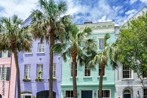 Rainbow Row in Charleston South Carolina