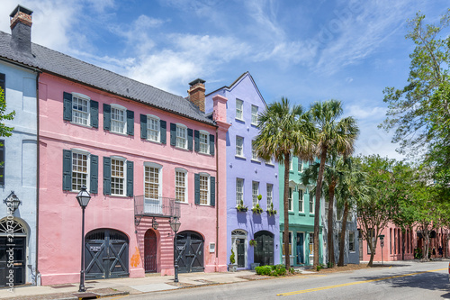 Rainbow Row in Charleston south Carolina