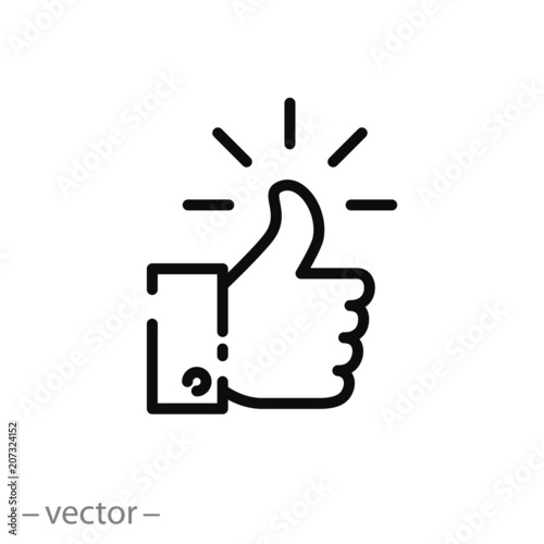 like sign, line icon - vector illustration eps10