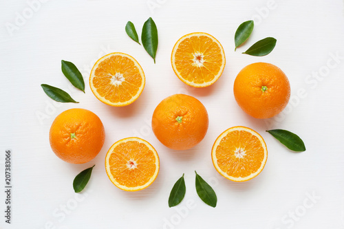 Fresh orange citrus fruit isolated.