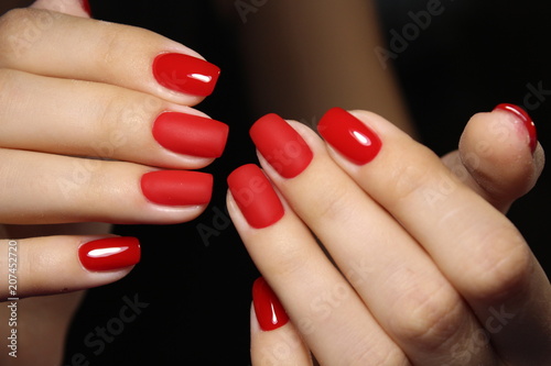 beautiful red nails