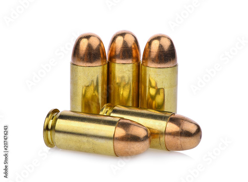 cartridges of .45 ACP pistols ammo, full metal jacket .45 bullet