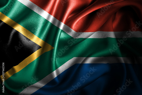 South Africa Silk Satin Flag