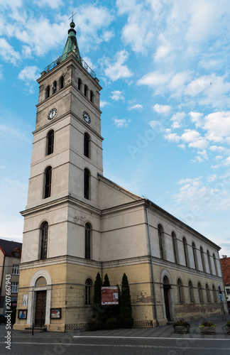 Rynek w Sławie. Kościół św. Michała Archanioła