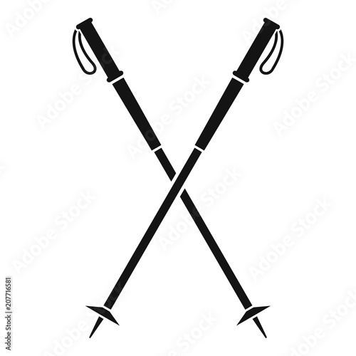 Nord walking sticks icon. Simple illustration of nord walking sticks vector icon for web design isolated on white background