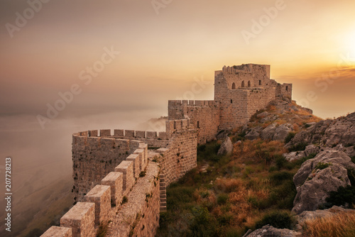 Castle Snake in Adana, Turkey. Old castle ruins.